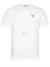 Small Gold Heart Wappen Short Sleeve T-Shirt White P1 T216 4 - COMME DES GARCONS - BALAAN 2