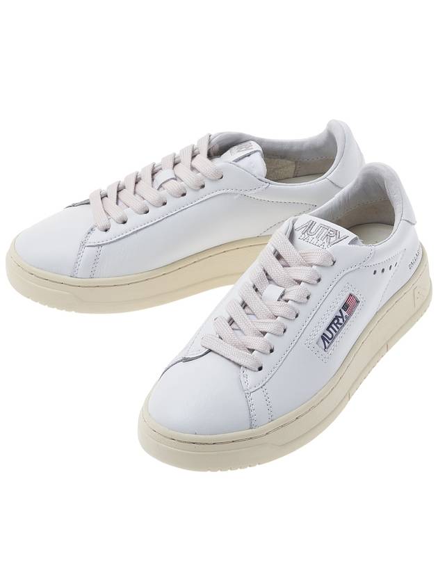 Dallas White Tab Leather Low Top Sneakers White - AUTRY - BALAAN 2