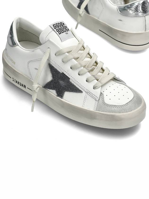 Stardan Leather Low Top Sneakers White Grey - GOLDEN GOOSE - BALAAN 2