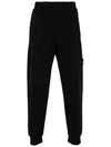 Signature Wappen Patch Cotton Exhaust Pants Black - STONE ISLAND - BALAAN 3