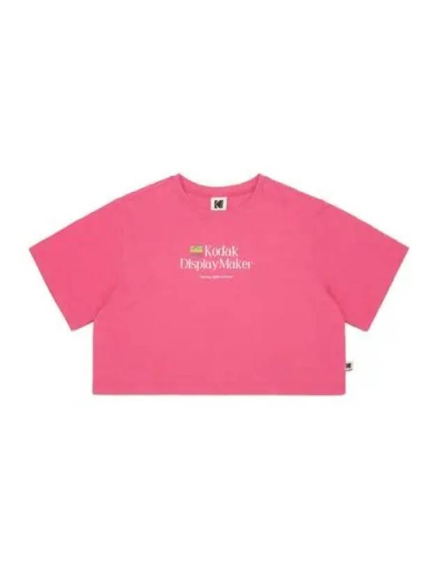 KODAK Apparel Digital Rainbow Graphic Crop Short Sleeve T shirt PINK - KODO - BALAAN 1