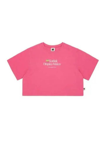 KODAK Apparel Digital Rainbow Graphic Crop Short Sleeve T shirt PINK - KODO - BALAAN 1