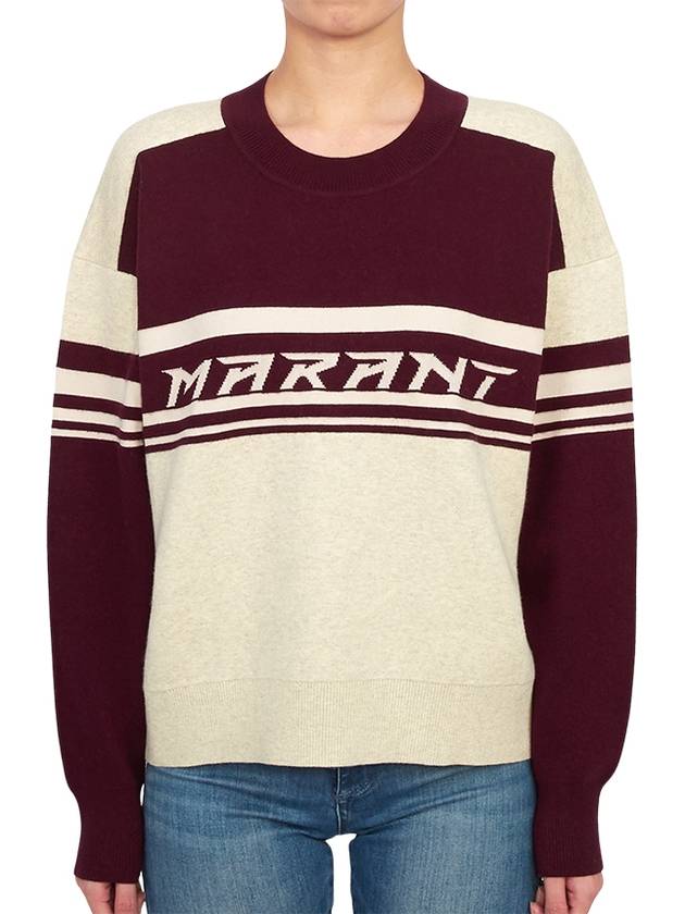 Callie Crew Neck Knit Top Wine - ISABEL MARANT - BALAAN 4