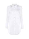 Women's Three Stripe Tab Pocket Shirt Dress White - THOM BROWNE - BALAAN 2