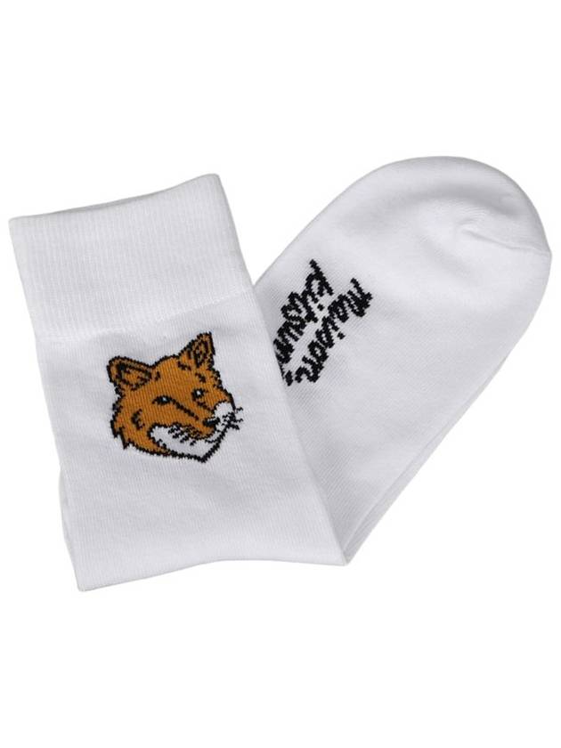 Fox Head Socks White - MAISON KITSUNE - BALAAN 6