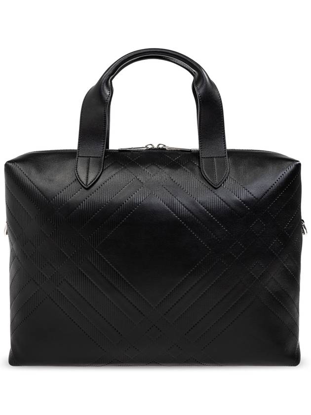 Burberry Leather Briefcase, Men's, Black - BURBERRY - BALAAN 3