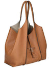 T Timeless Leather Medium Shopping Tote Bag Brown - TOD'S - BALAAN 5