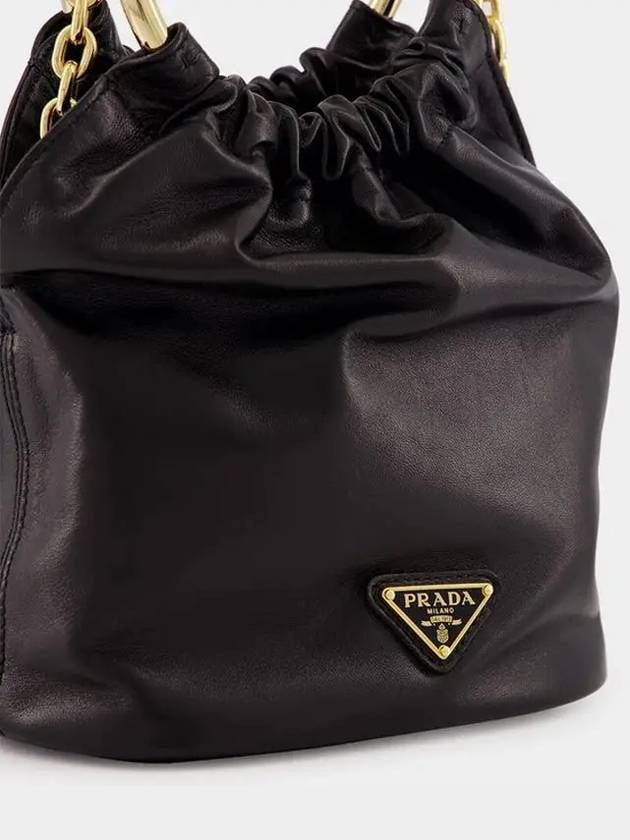 Mini Nappa Leather Bucket Bag Black - PRADA - BALAAN 7