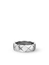 Coco Crush Quilted Motif Small 18K White Gold Ring Silver - CHANEL - BALAAN 2