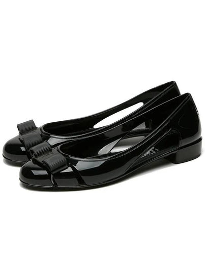 Vara Bow Jelly Ballet Flat Black - SALVATORE FERRAGAMO - BALAAN 2