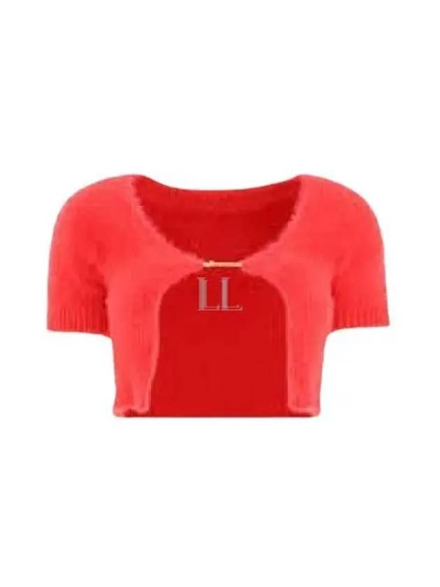 Jacquemus La Maille Neve Cardigan Pink 223KN2092380450SS23 - JACQUEMUS - BALAAN 1