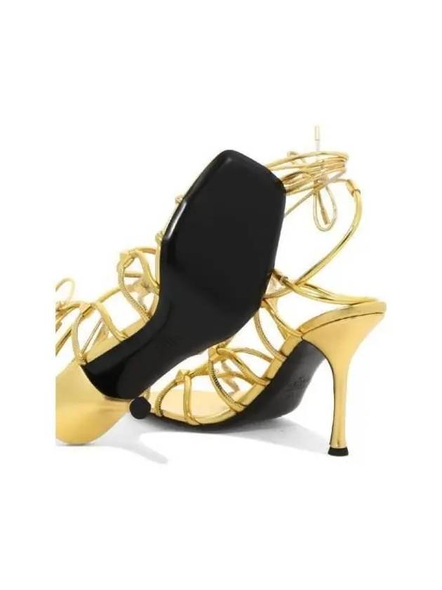 Rockstud Net Sandal Heels Gold - VALENTINO - BALAAN 6