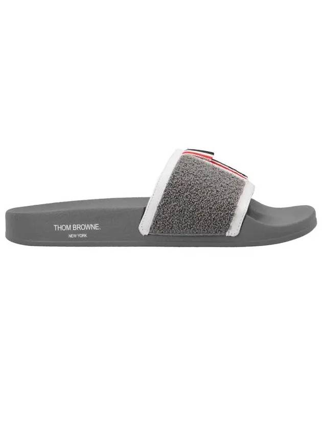 Diagonal Tab Terry Full Slippers Grey - THOM BROWNE - BALAAN 2