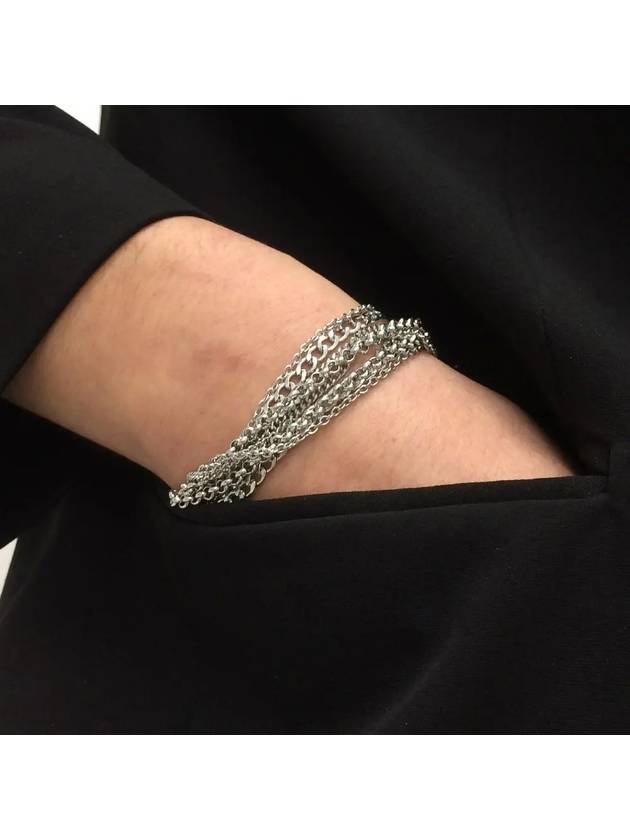 Layered Chain Bracelet Silver - BASSCLEF - BALAAN 6