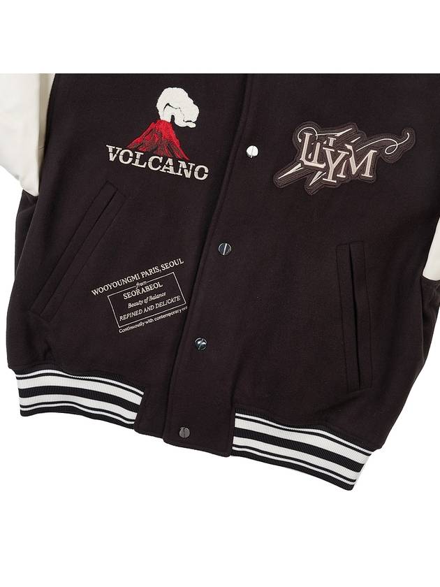 Volcano Varsity Bomber Jacket Brown - WOOYOUNGMI - BALAAN 11