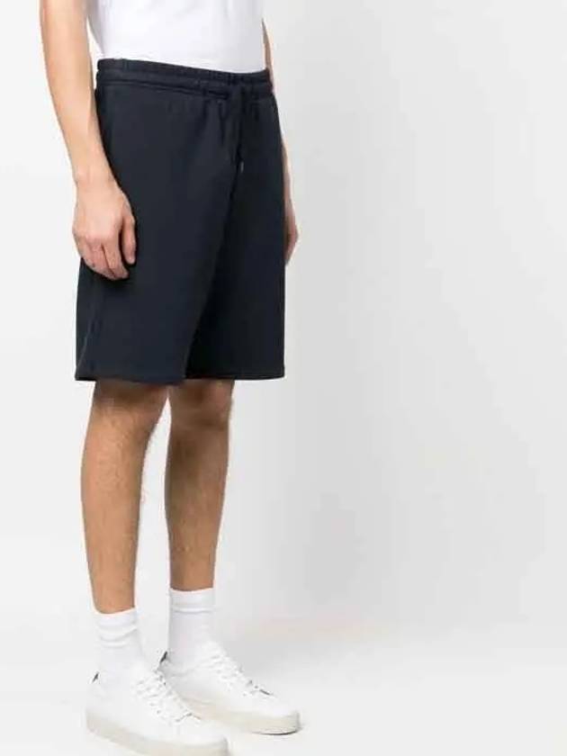 Men's Logo Drawstring Waist Track Shorts Dark Navy - A.P.C. - BALAAN 4