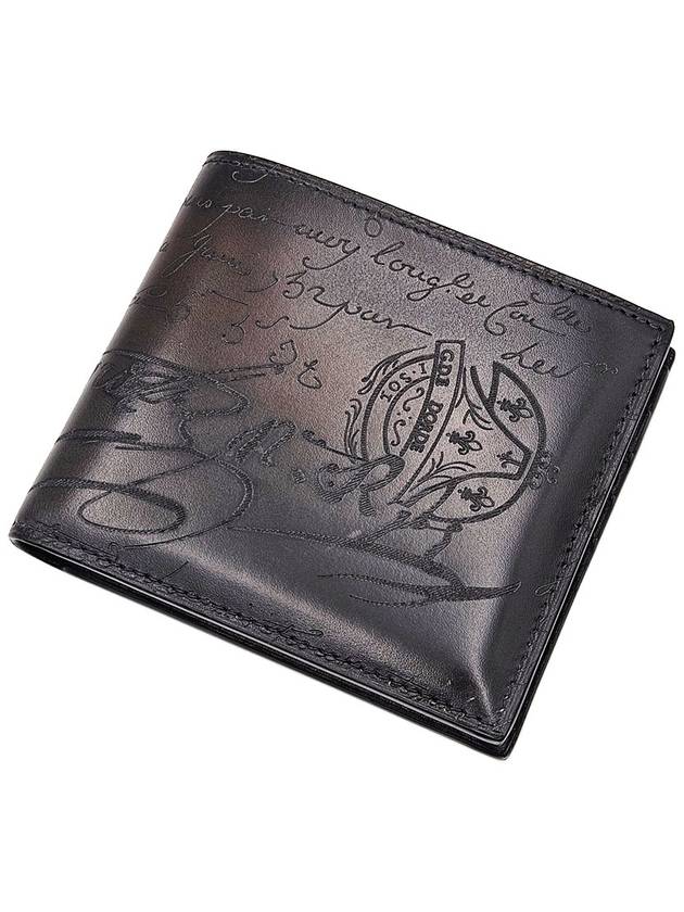 Berluti Nero Grigio Macore Scritto leather wallet - BERLUTI - BALAAN 7