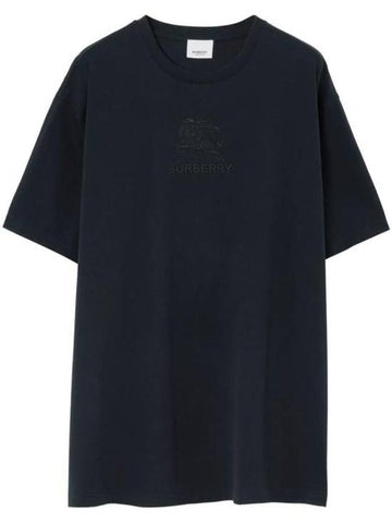 Short Sleeve T-Shirt 8072008 SMOKED NAVY - BURBERRY - BALAAN 1