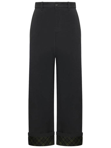 Cotton Carpenter Straight Pants Black - BURBERRY - BALAAN 1