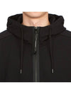 Diagonal Raised Fleece Goggle Hooded Jacket Black - CP COMPANY - BALAAN 8