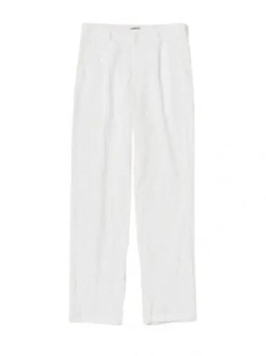 24 WRINKLED WASHED FINX TWILL PANTS white A24SP03FW Wrinkle Fins - AURALEE - BALAAN 1