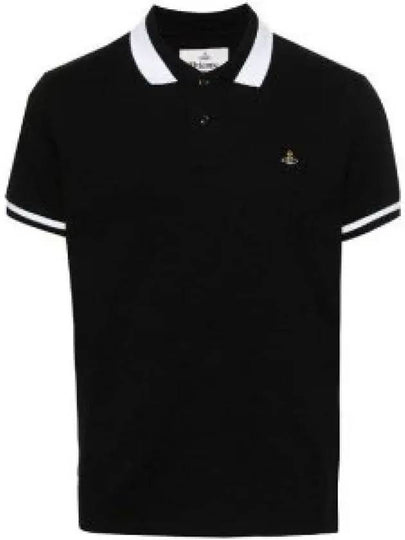 Classic ORB Logo Polo Shirt Black - VIVIENNE WESTWOOD - BALAAN 2