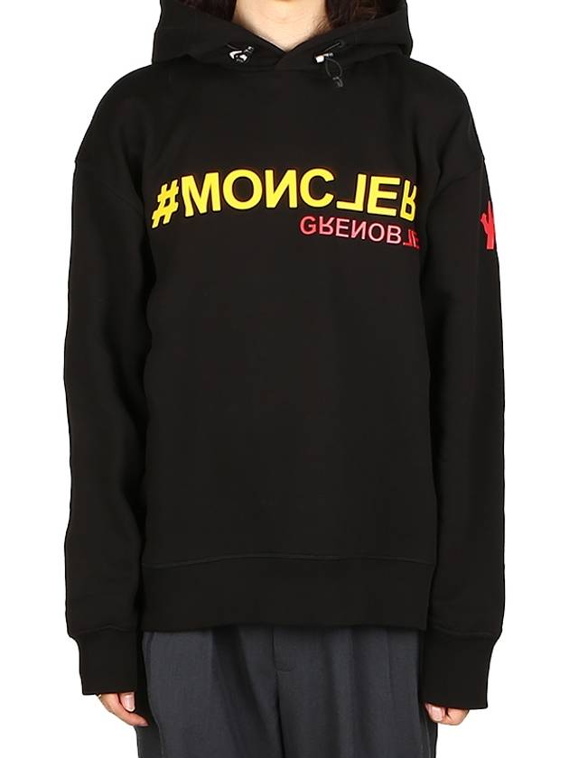 Grenoble Logo Hood Black - MONCLER - BALAAN 2