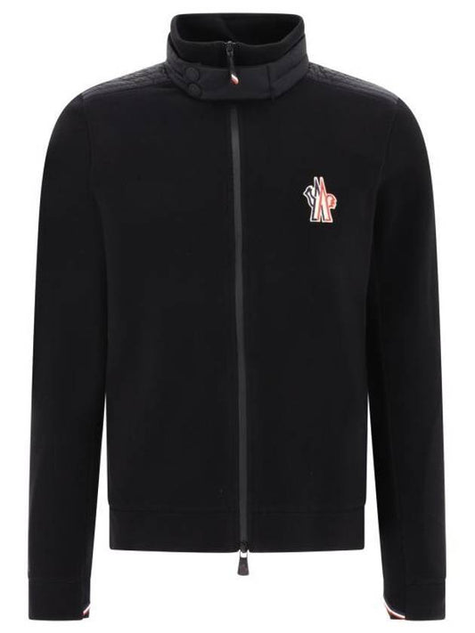 Fleece Zip-Up Jacket Black - MONCLER - BALAAN 1