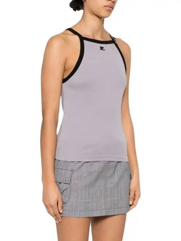 Buckle Contrast Sleeveless Smoke Grey - COURREGES - BALAAN 4