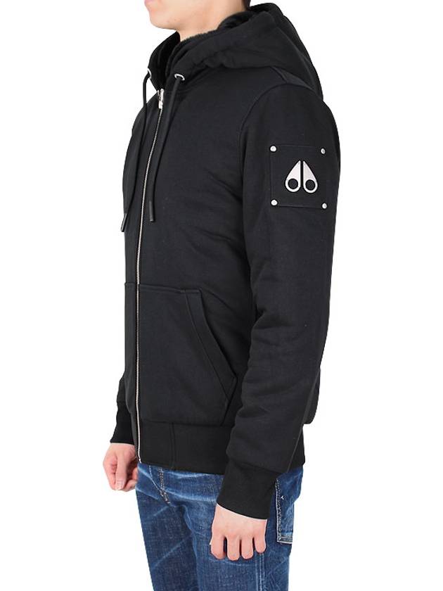 Classic Bunny Zip Up Hoodie Black Lining Black - MOOSE KNUCKLES - BALAAN 5