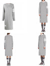 Classic Loopback 4-Bar Sweater Midi Dress Light Grey - THOM BROWNE - BALAAN 6