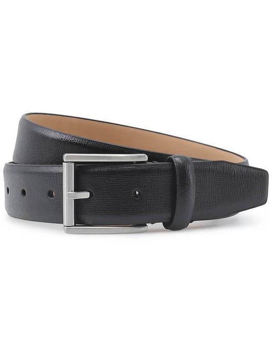 Casual Slim Leather Belt Black - CALVIN KLEIN - BALAAN 2