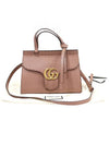 442622 Antique rose leather gold plated GG Marmont mini top handle 2WAY - GUCCI - BALAAN 2