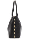 Rockstud Leather Tote Bag Bag Black - VALENTINO - BALAAN 5