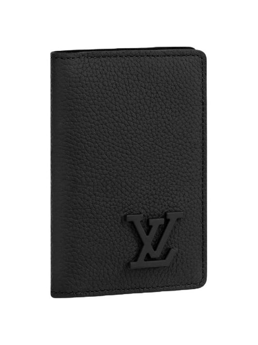 Aerogram Pocket Organizer Card Wallet Black - LOUIS VUITTON - BALAAN 1