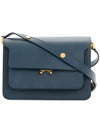 Saffiano Trunk Medium Shoulder Bag Navy - MARNI - BALAAN.