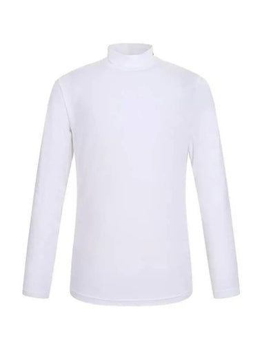 Stretch slim fit high neck t shirt 50474288 100 white - BOSS - BALAAN 1