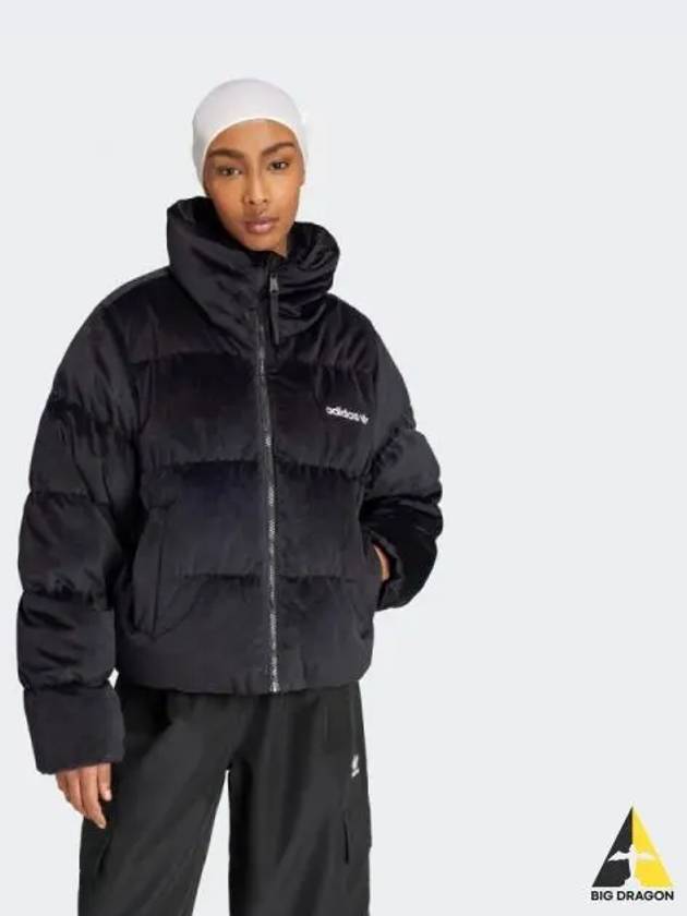 Regen velvet down puffer jacket BLACK - ADIDAS - BALAAN 1