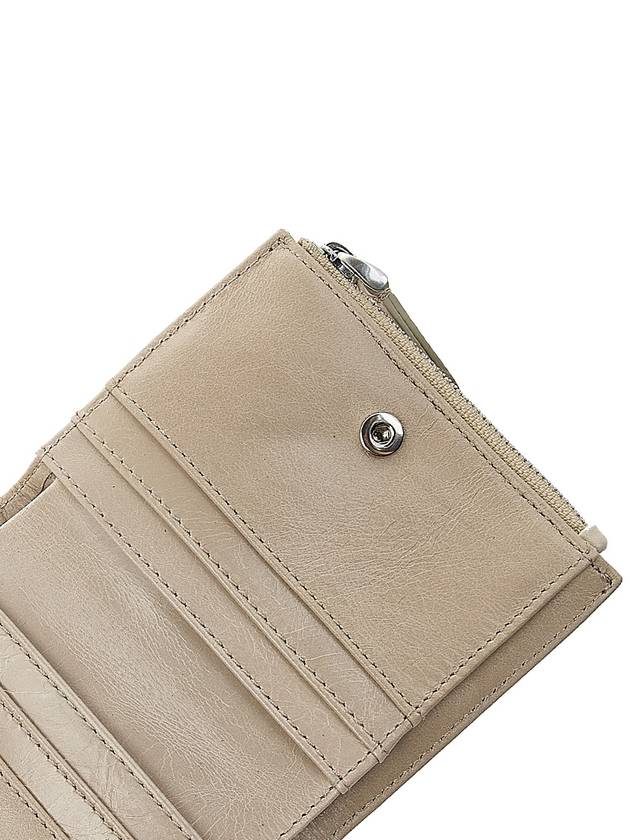 Heart Logo Half Wallet Beige - AMI - BALAAN 10