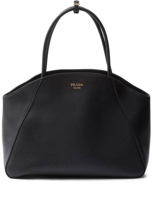 Large Leather Tote Bag Black - PRADA - BALAAN 1