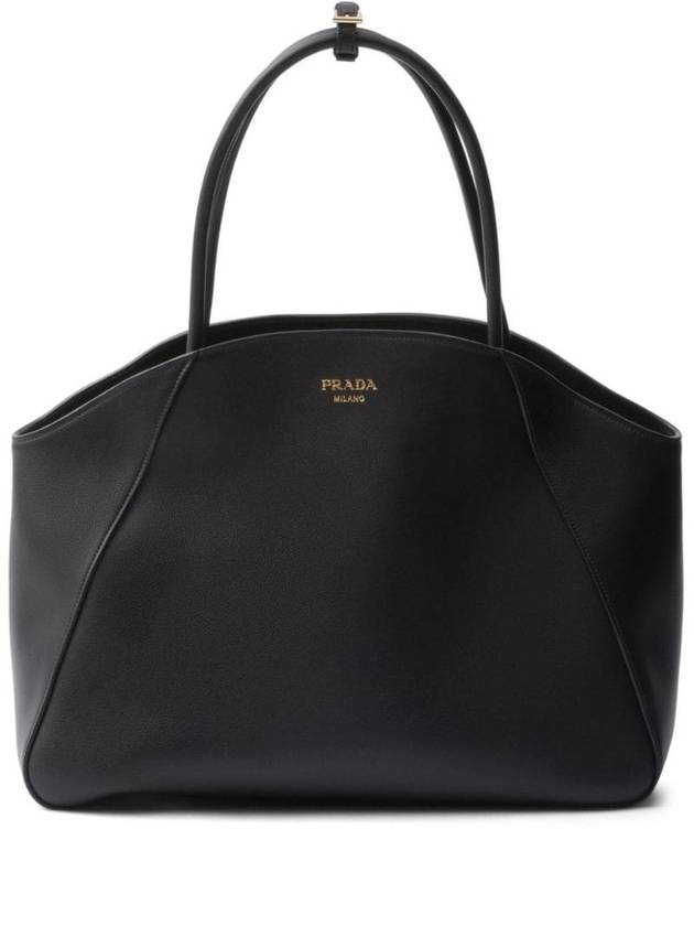 Large Leather Tote Bag Black - PRADA - BALAAN 1