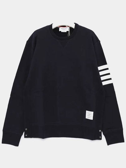 Men's Diagonal Armband Crew Neck Classic Sweatshirt Navy - THOM BROWNE - BALAAN 2