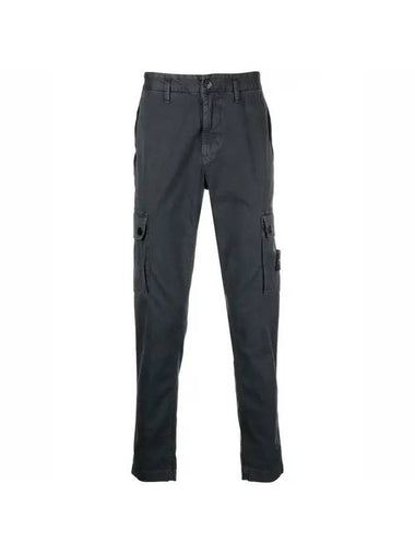 Wappen Patch Slim Fit Straight Pants Dark Grey - STONE ISLAND - BALAAN 1