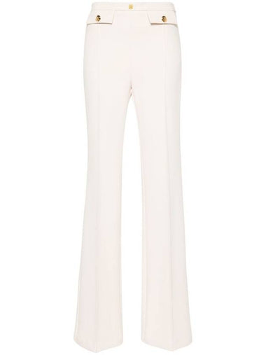 logo-plaque flared trousers - ELISABETTA FRANCHI - BALAAN 1