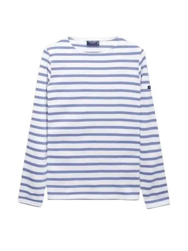 Women's Meridame II Striped Long Sleeve T-Shirt Neige Denim - SAINT JAMES - BALAAN 1