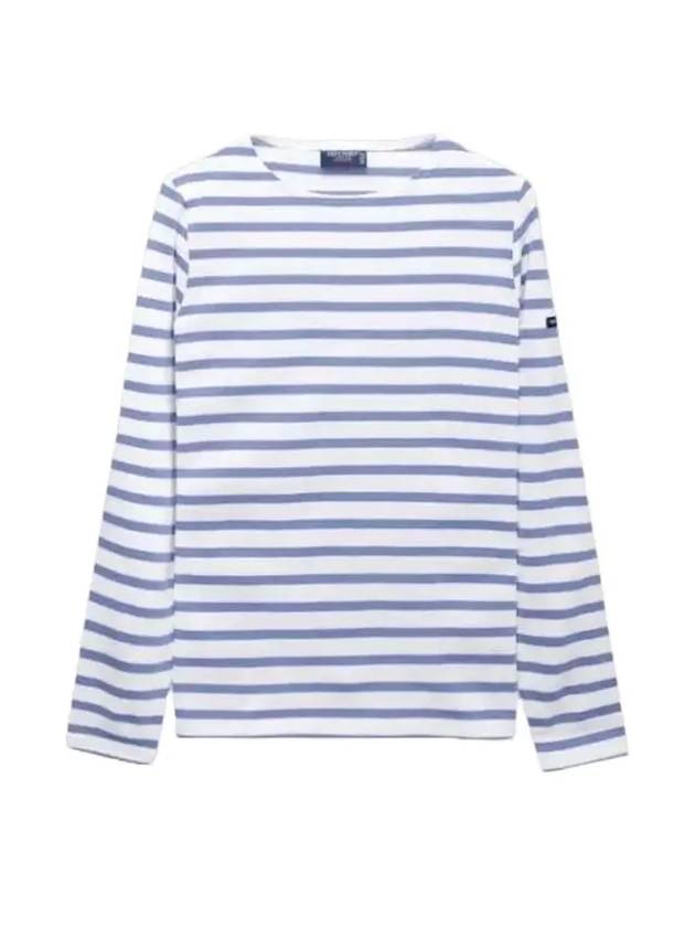 Women's Meridame II Striped Long Sleeve T-Shirt Neige Denim - SAINT JAMES - BALAAN 1