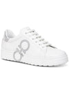 Gancini Low Top Sneakers White - SALVATORE FERRAGAMO - BALAAN 4