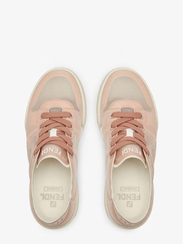 Match Mesh Low-Top Sneakers Light Pink - FENDI - BALAAN 5