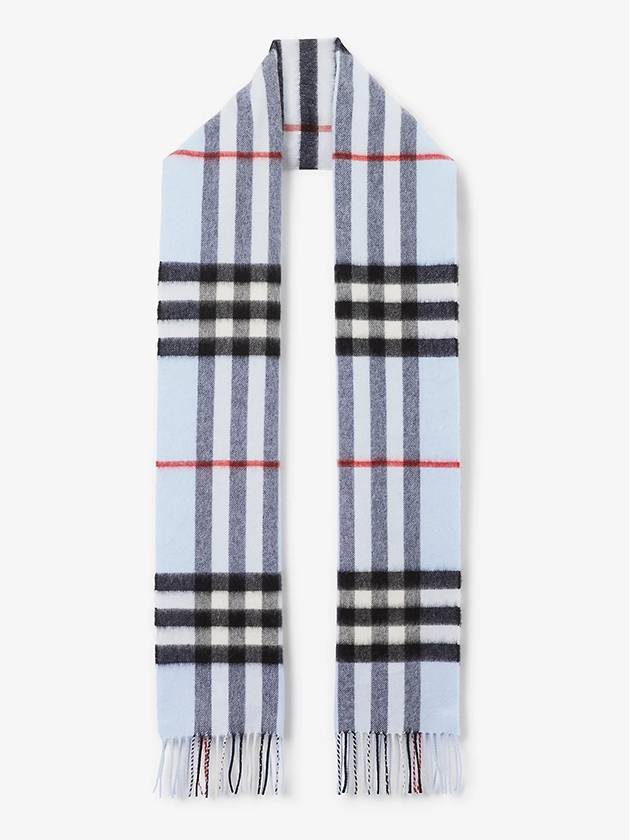 Check Cashmere Scarf Blue - BURBERRY - BALAAN 4