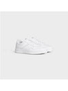 Trainer Calfskin Lace Up Low Top Sneakers White - CELINE - BALAAN 9